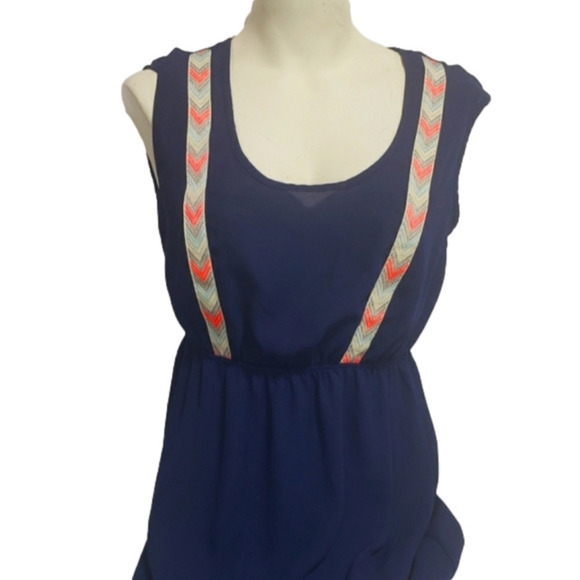 RUE 21 Blue Dress w Stripes - Picture 1 of 5
